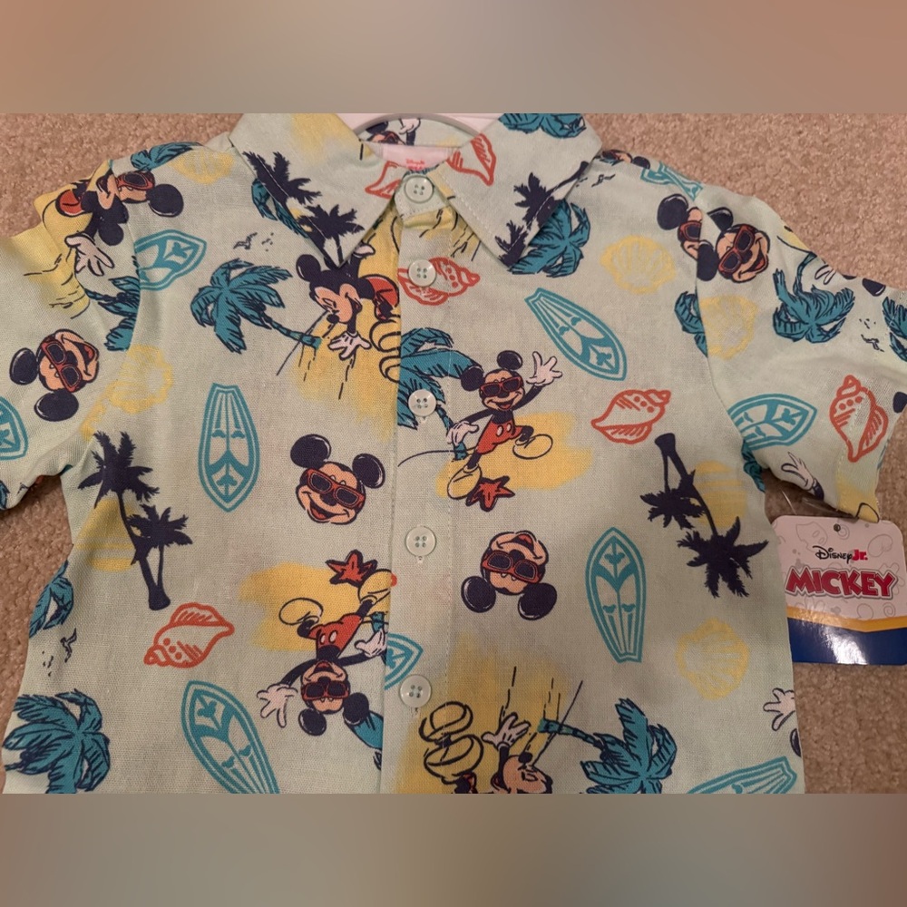 NWT Disney Mickey Mouse Tropical Kids 2 piece Outfit Size 3T - Picture 6 of 10